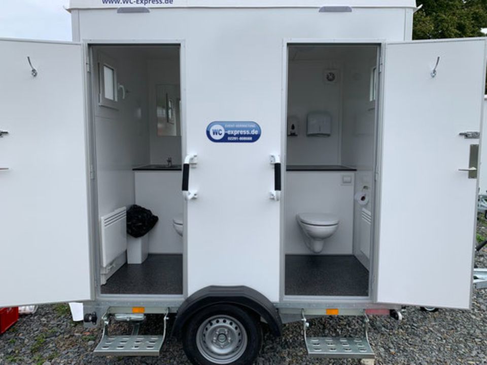 Exklusiver mobiler Toilettenwagen für Hochzeiten und Events in Waldbröl