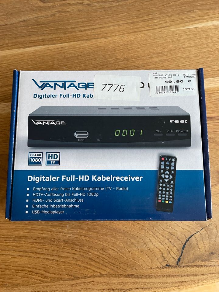 Digitaler Full HD Kabelreceiver Vantage VT-65 HD C in Kronach