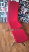 Lounge Sessel Stuhl mit Hocker retro rot Designer München - Allach-Untermenzing Vorschau