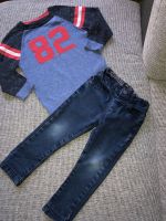 Next Pullover blau rot & Jeans dunkelblau in 92 1,5-2 Jahre Nordrhein-Westfalen - Troisdorf Vorschau