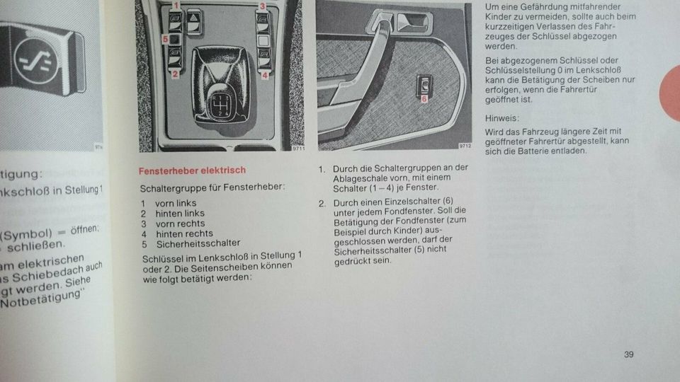 Mercedes Benz DB, W201, 190 E, Betriebsanleitung 11/1982 in Scharnebeck