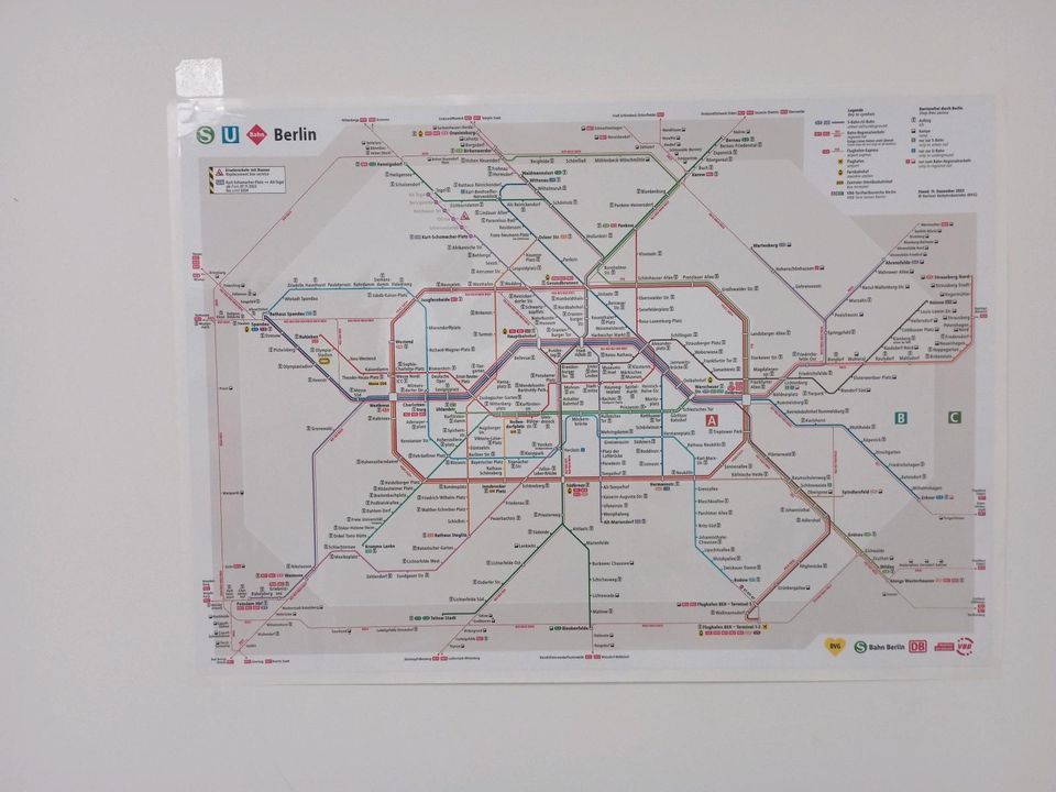 Berliner Streckennetz Aufkleber in Berlin