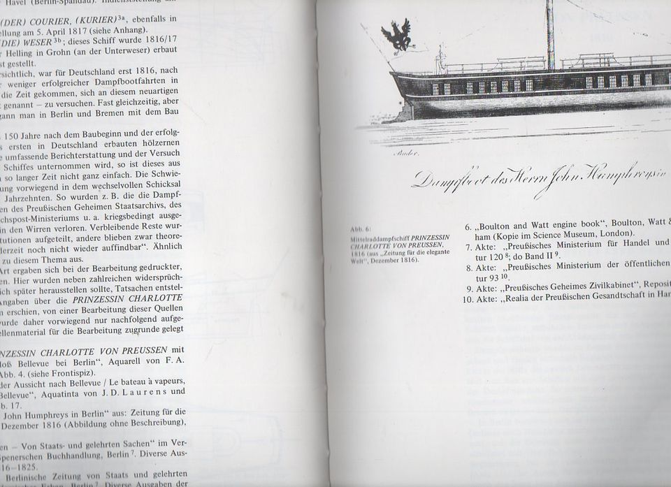 Das Mittelrad-Dampfschiff Prinzessin Charlotte von Preussen 1816. in Wolfsburg