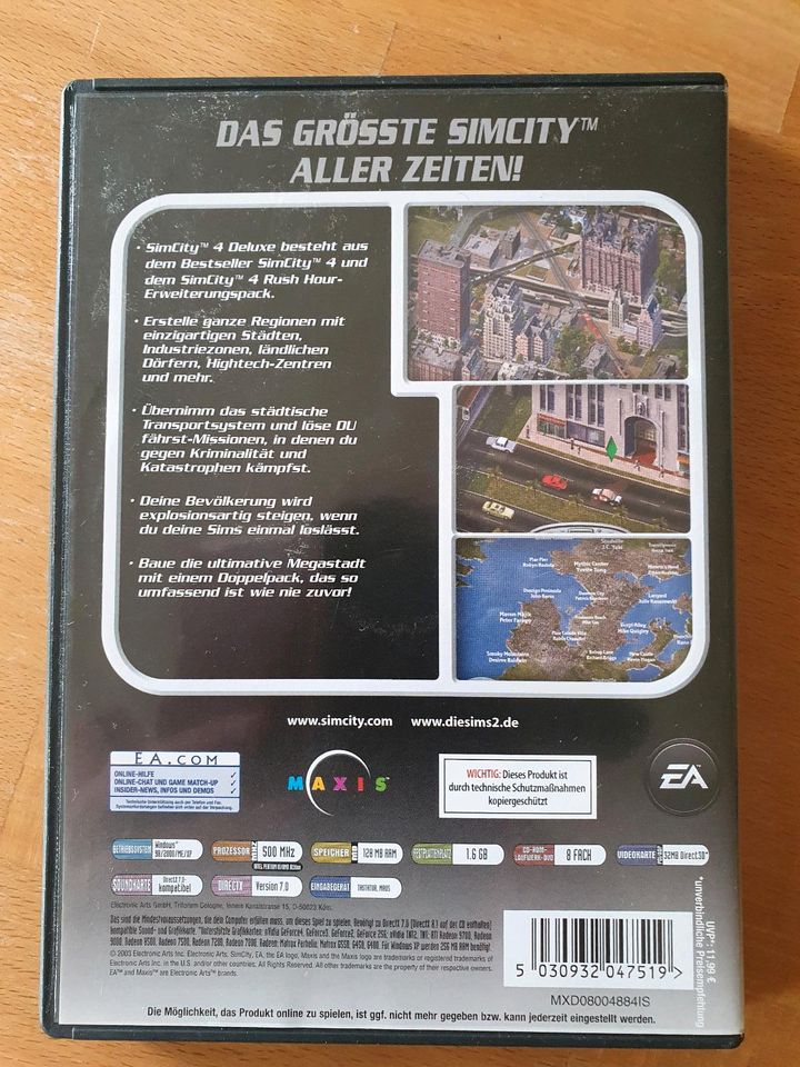 SimCity 4 Deluxe Edition CD-Version in Maxdorf