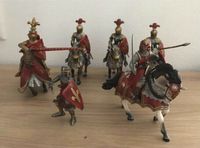 6 rote Ritter von Schleich mit Lanze/Pferd Schwert/Pferd Bayern - Egglham Vorschau