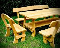 Neu‼️ Gartenmöbel Eiche Sitzgruppe Holz massive Tisch Bänke Brandenburg - Luckenwalde Vorschau