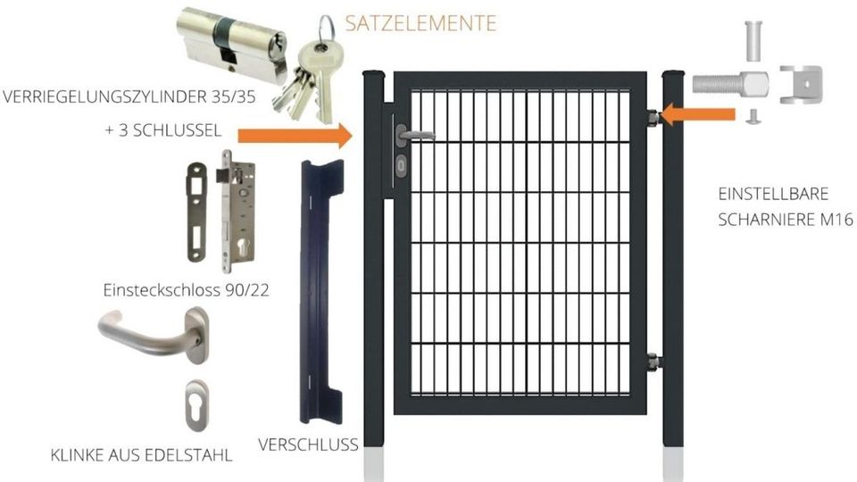 10m Doppelstabmattenzaun 830 mm 8/6/8 Klemmplatten  Nr.166 in Brücken (Pfalz)