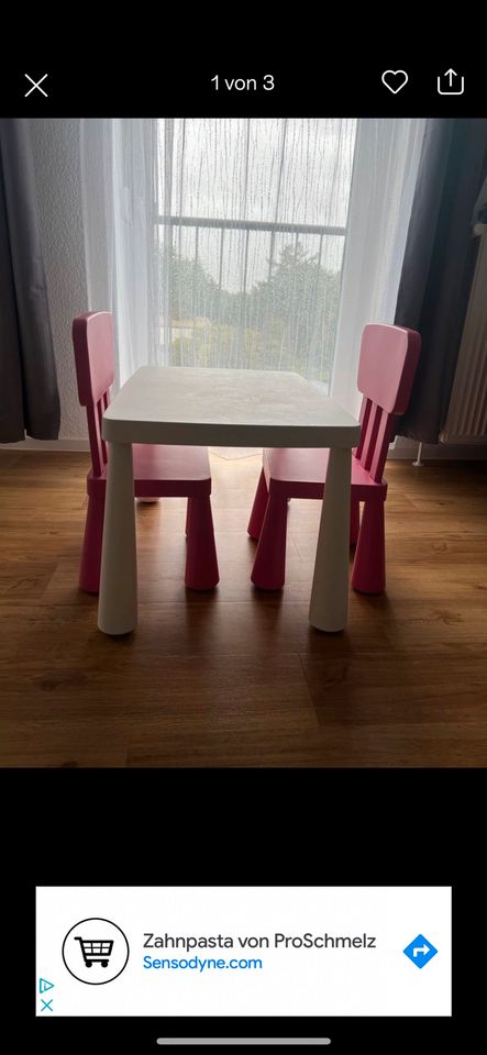 Kindertisch mit 2 stühlen in Remscheid