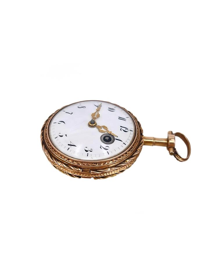 Feine Spindel Taschenuhr Charles Le Roy Paris 18k Gold 38mm in Obernzenn
