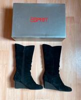 Schwarze Esprit Stiefel mit Keilabsatz Größe 40 Hessen - Biedenkopf Vorschau