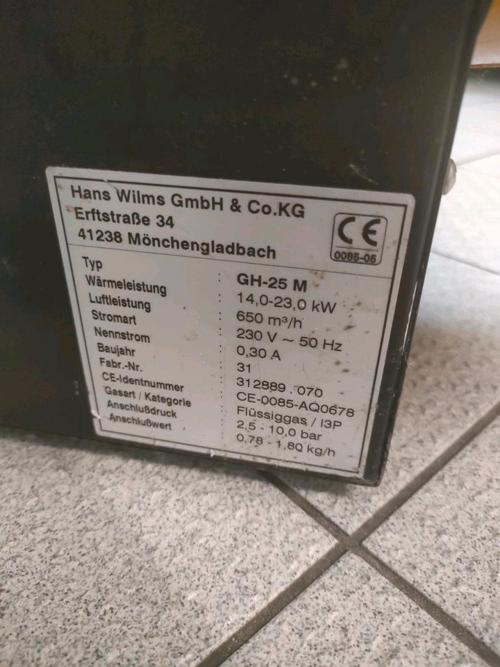 Angebot machen ! Wilms Gasheizer GH-25 M Gaskanone Heizer in Lübeck