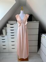 H&M Maxikleid Satin Größe 42 rosa Volants Rüschen Nordrhein-Westfalen - Altena Vorschau