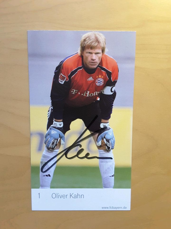 Handsignierte Autogrammkarte Oliver Kahn FC Bayern in Tutzing