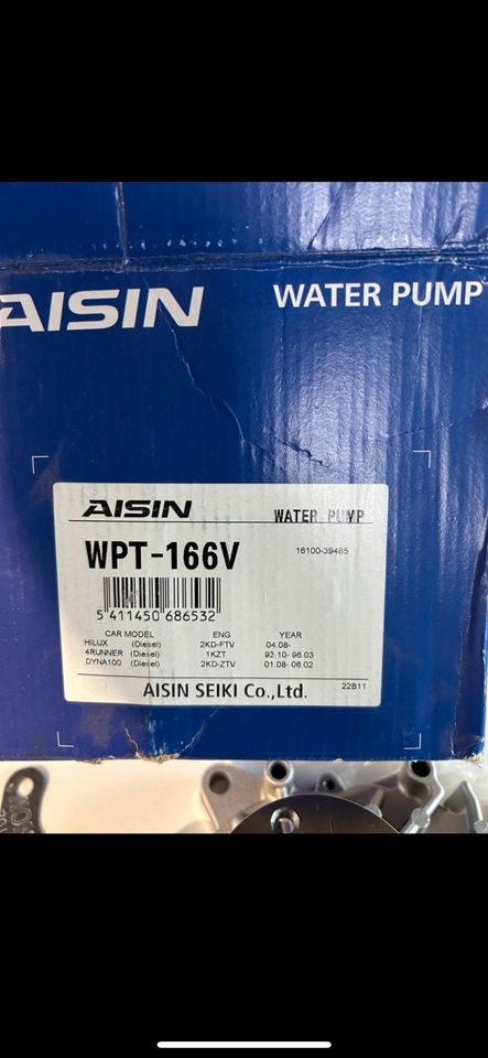 Wasserpumpe AISIN WPT-166V Toyota Landcruiser Hilux Hiace in Meerbusch