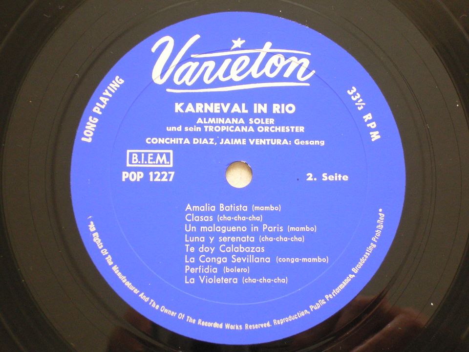 Schallplatten: 5 x Label Varieton - NY, Rio, Paris, Rom in Oberursel (Taunus)
