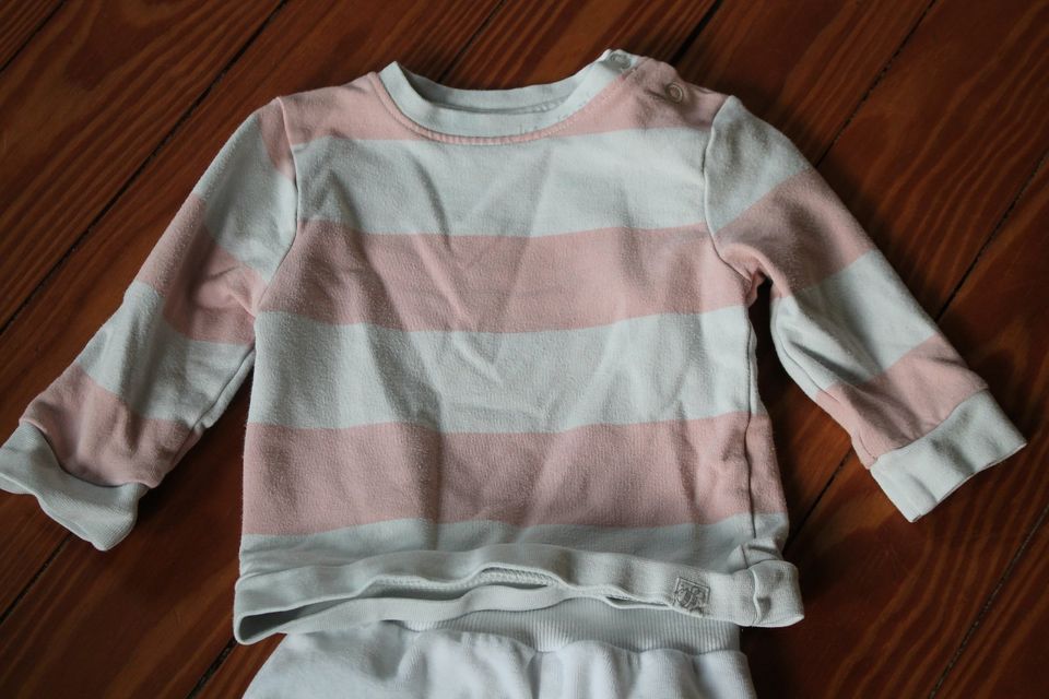 Topomini C&A Baby Club Set Gr. 62 68 Pullover Hose weiß rosa in Mehlbek