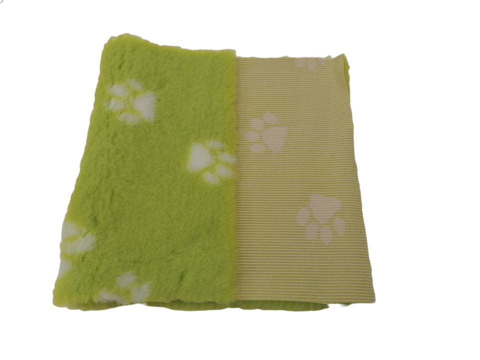 Hundedecke rutschfest 50cm x 75cm limegreen mit Pfoten Decke in Velbert