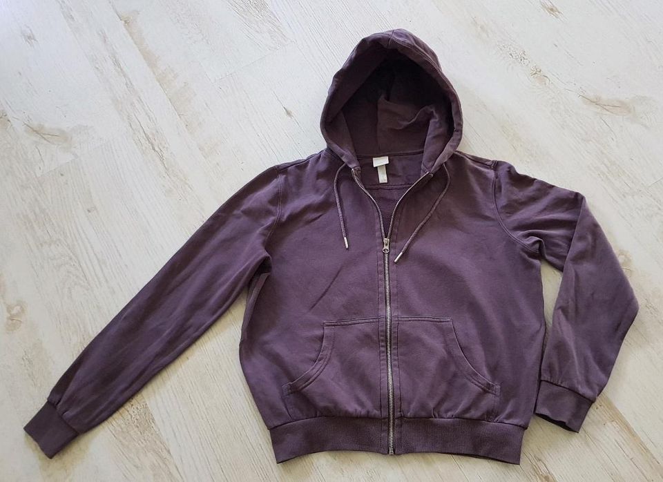 Sweatjacke H&M Gr.S Gr.164 lila Hoodie Sweatshirt Kapuzenpulli in Pfronten