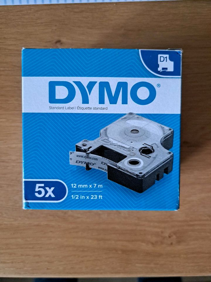 DYMO Original D1-Etikettenband | schwarz auf weiß | 12 mm x 7 m | in Küssaberg