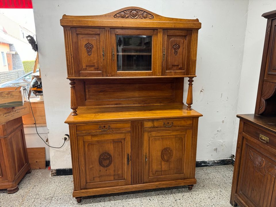 Antikes Buffet Jugendstil Schrank Wohnzimmerschrank Vitrine in Völklingen