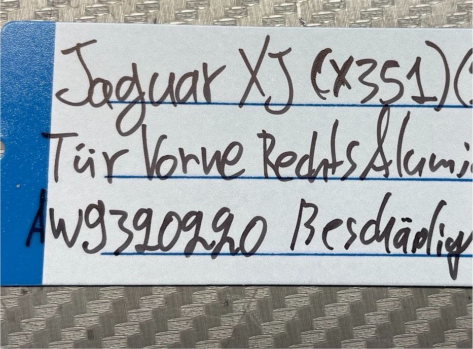 Jaguar XJ X351 Tür Vorne Rechts AW9320220 Original Aluminium in Dannstadt-Schauernheim