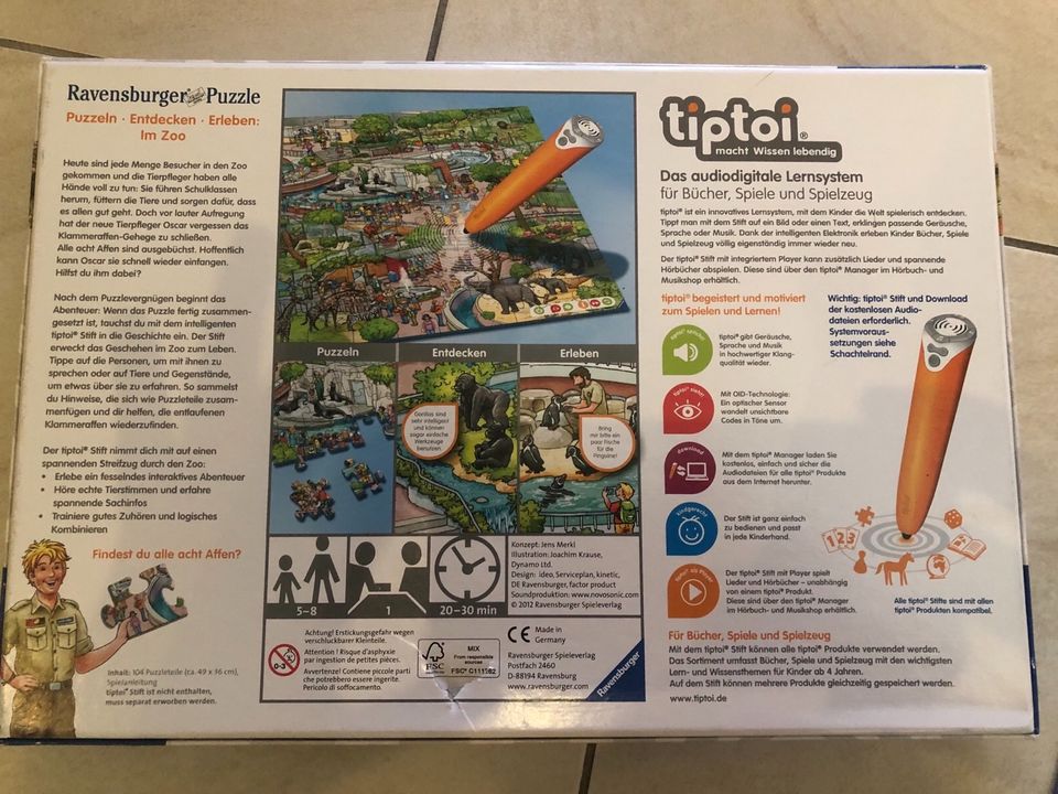 TipToi Puzzle im Zoo in Billroda