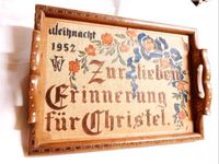 Holztablett, Unikat  von 1952, *handmade* Bayern - Hammelburg Vorschau