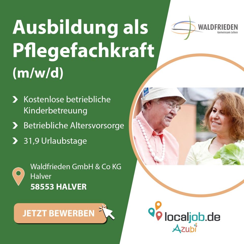 AZUBI zur Pflegefachkraft (m/w/d) in Halver gesucht | www.localjob.de in Halver