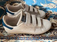 Adidas Stan Smith Klett weiß/blau Gr. 44 Frankfurt am Main - Bockenheim Vorschau