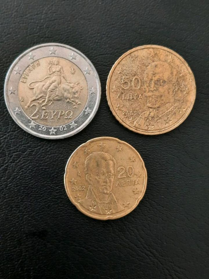 2 Euro Münze, 50 Cent Münze, 20 Cent Münze in Fürstenstein
