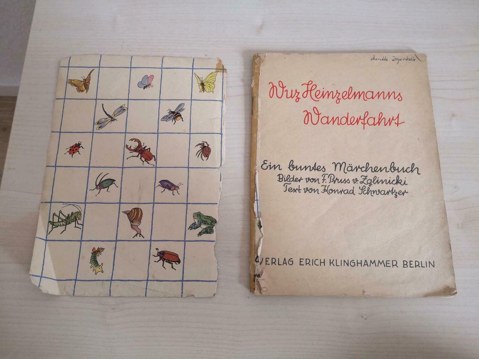 Altes Märchenbuch "Wuz Heinzelmanns Wanderfahrt", 1943 in Bad Schwalbach