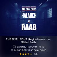 3 Tickets (fairer Preis) Stefan Raab vs Regina Halmich Berlin - Neukölln Vorschau