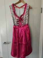 Dirndl Blumen pink mit Bluse+Schürze gr.38 Schleswig-Holstein - Hemmingstedt Vorschau