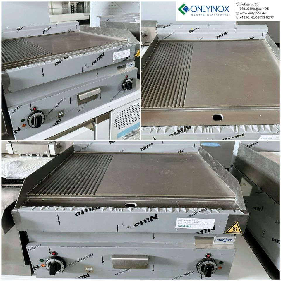 Elektr. Grillplatte Grill Brattplatte Gastronomie 70x65cm Gastro in Rodgau