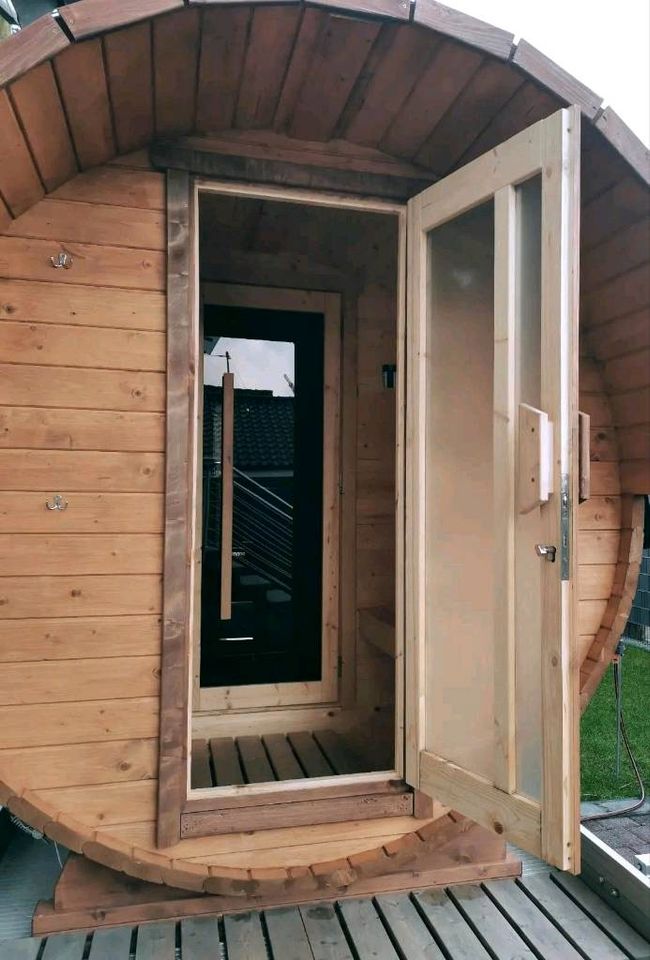 Sauna Fasssauna mobile Fasssauna mieten leihen in Gummersbach