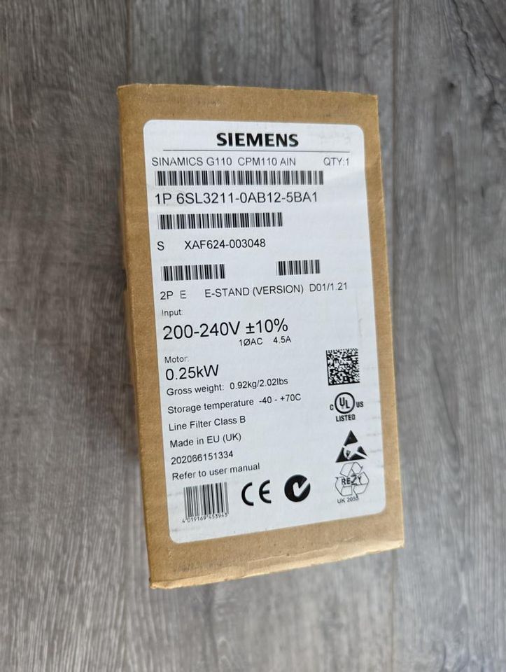 Siemens Frequenzumrichter 6SL3211-0AB12-5BA1 Sinamics G110 in Kirchheim Ufr