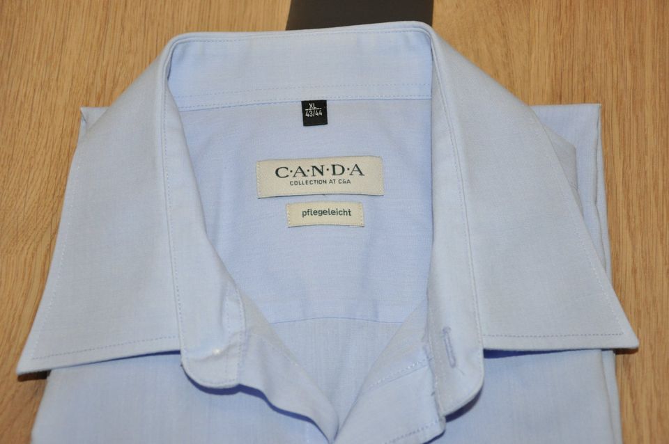 Blaues Kurzarmhemd für Herren von Canda, Größe XL (43/44) in Großhabersdorf