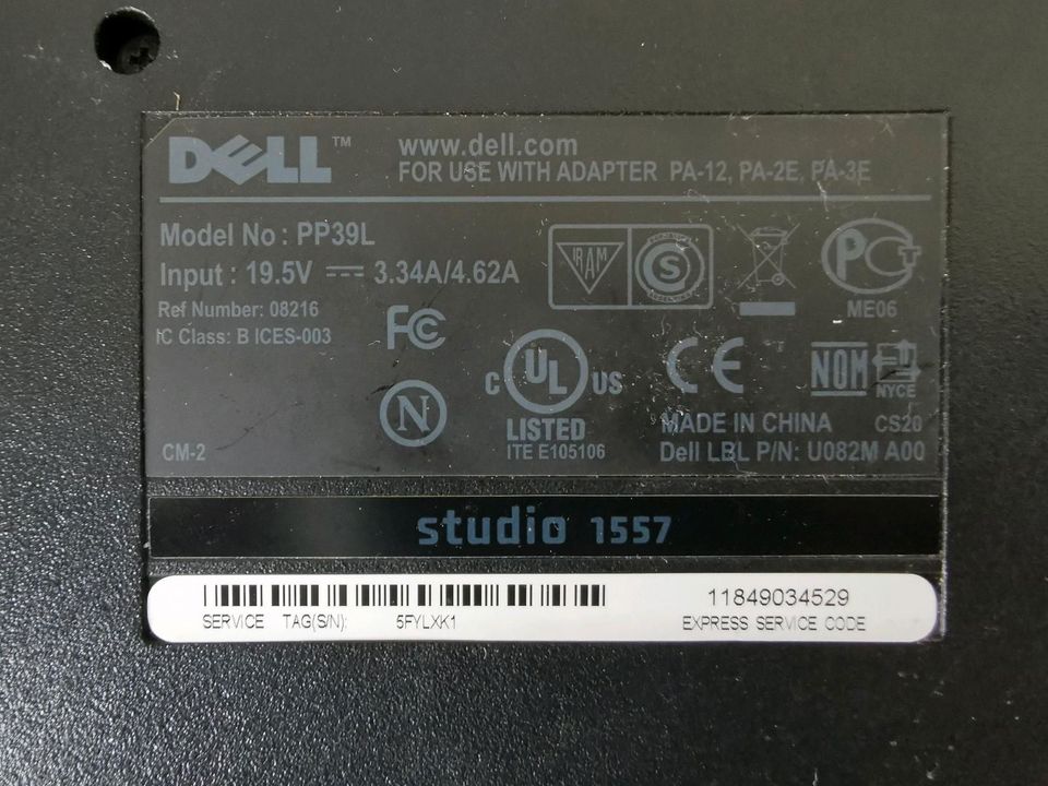 Dell Studio 1557 i7 720QM 4GB RAM SSD 15.6 Full HD Backlit Win 11 in Braunschweig