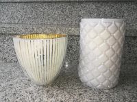 2 Vasen Windlichter aus Glas Creme Gold Freiburg im Breisgau - Au  Vorschau