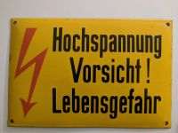 Hochspannung Vorsicht Lebensgefahr Emaille Schild Nordrhein-Westfalen - Neukirchen-Vluyn Vorschau