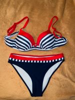 Badeanzug, Bikini, 38, M, 75C, Streifen, blau, rot, weiß, neu Nürnberg (Mittelfr) - Mitte Vorschau