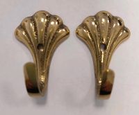 2x neue Messing Zierhaken Raffhalter Raffhaken 4cm Hessen - Darmstadt Vorschau