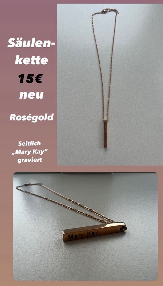 Kette Roségold mit Gravur Mary Kay in Köngen