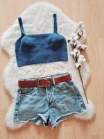 Top Etsy Handarbeit gr. 36 Blau 100% Baumwolle gehäckelt Nürnberg (Mittelfr) - Mitte Vorschau