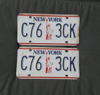 Kennzeichen Nummernschild New York Paar USA license plate Häfen - Bremerhaven Vorschau