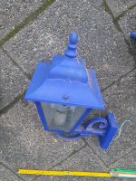 Antike Hoflampen Vintage Wandleuchte außen blaues Metall Glas Frankfurt am Main - Seckbach Vorschau
