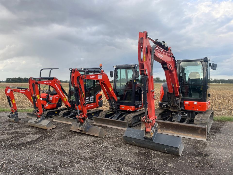 Bagger, Kubota, Kx-19, Mieten, Vermietung, U27-4, Minibagger in Euskirchen