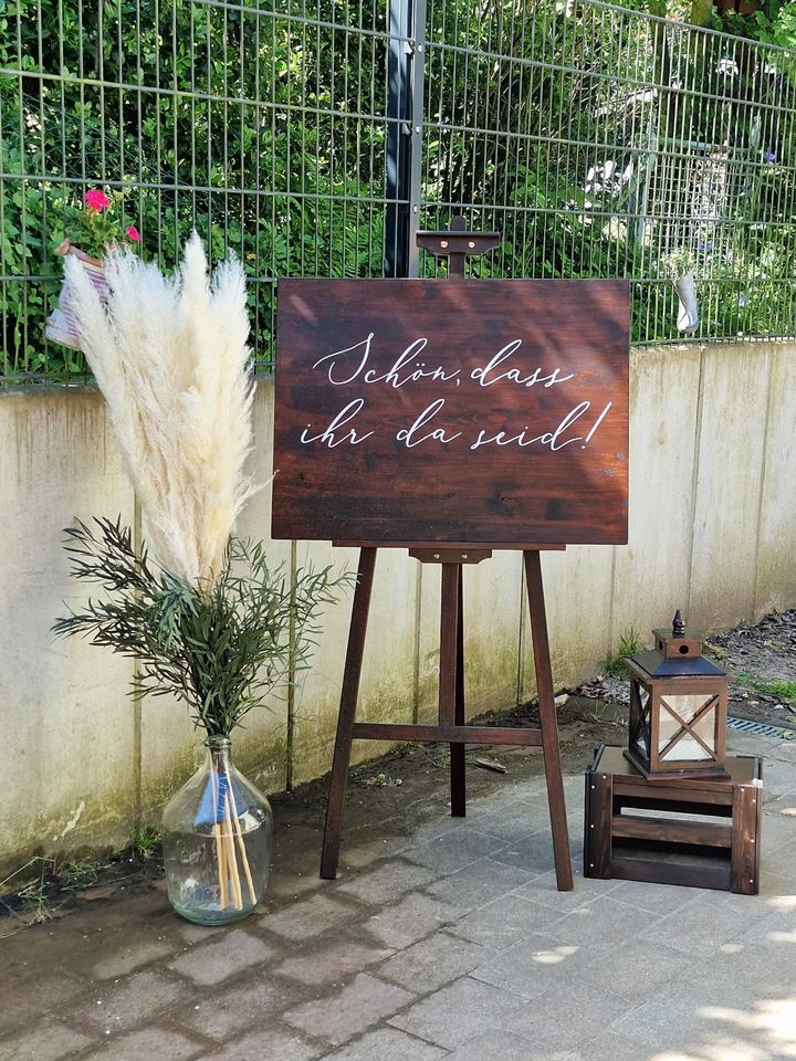 Willkommensschild Schild für Hochzeit Events mieten in Bochum
