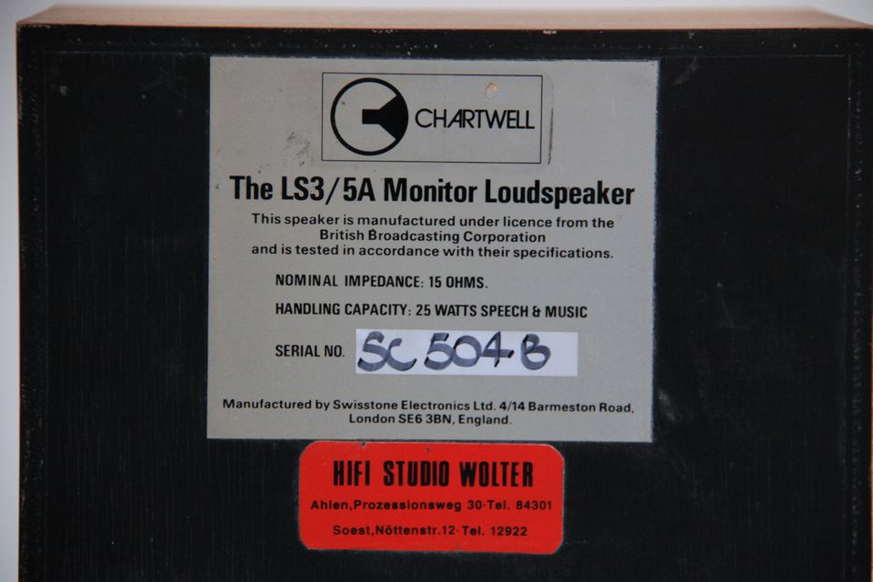 Chartwell LS 3/5A Lautsprecher Lautsprecherboxen in Ettlingen