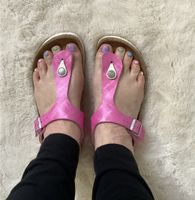 Birkenstock Gizeh pink schmal 37 ❤️ weiße Sohle ❤️ Neupreis 85€ Baden-Württemberg - Waldkirch Vorschau